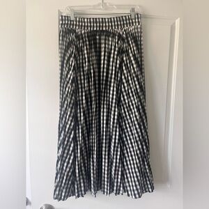 JCREW Black and White Checkered Maxi Skirt